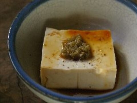 ダブル柚子♪柚子胡椒と柚子醤油で頂く蒸し豆腐